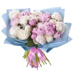 Букет из 25 пионов микс