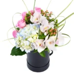 Цветы в коробке Мягкий румянец